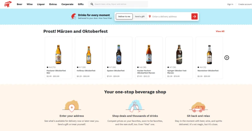 Drizly Alcohol Delivery App