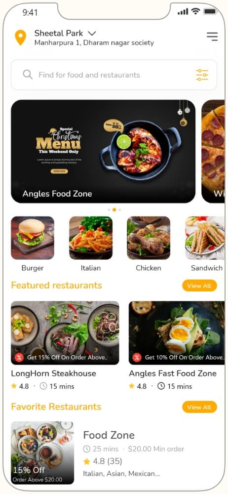 Online Food Ordering Category