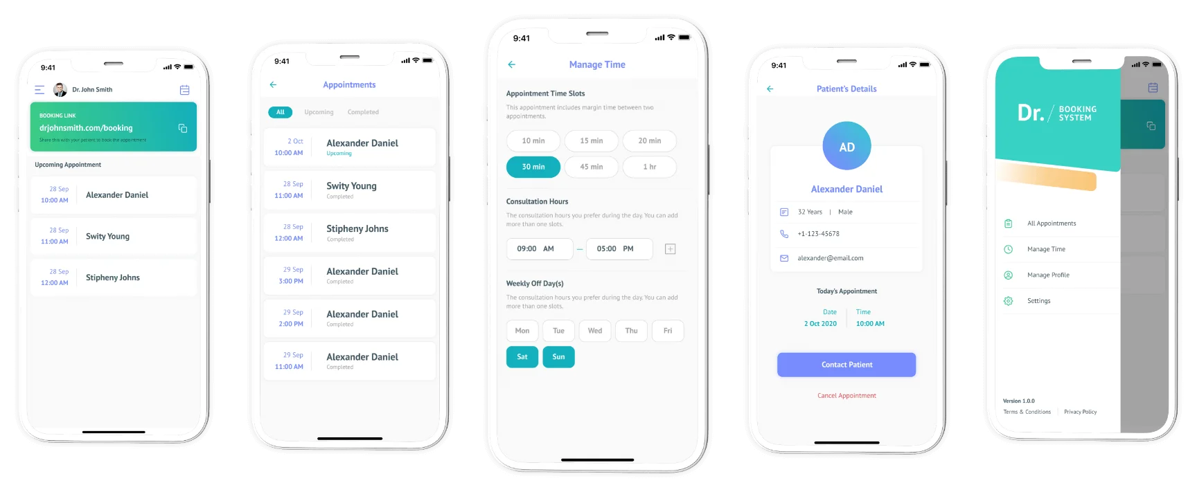 Doctor appointment booking doctor app ui