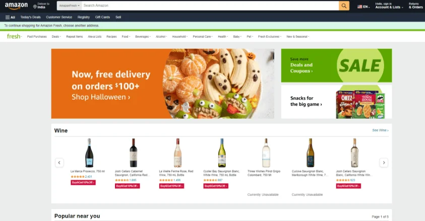 Amazon Fresh Grocery Delivery App