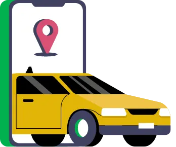 taxi call to action section vector