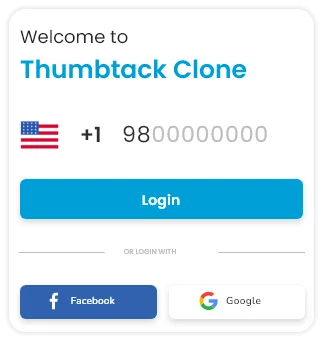 Thumbtack Clone App Login Signup