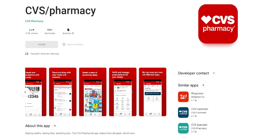 CVS Pharmacy Online Medicine Delivery Apps 